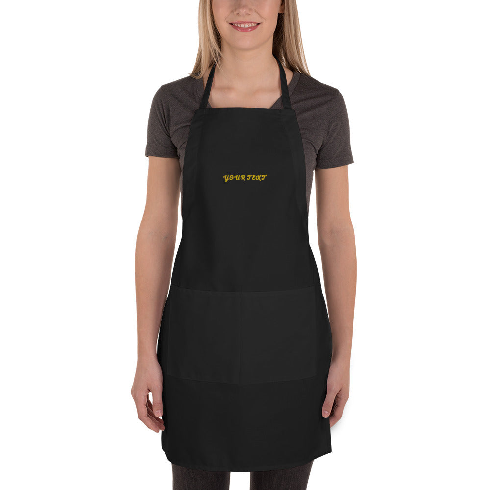 Embroidered Apron, Custom Embroidered Apron, Personalize Embroidered Apron for Men Women, Custom Embroidery Text Apron, Gift for Her