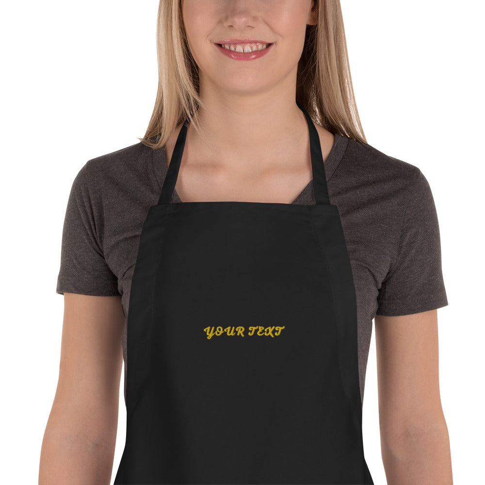 Embroidered Apron, Custom Embroidered Apron, Personalize Embroidered Apron for Men Women, Custom Embroidery Text Apron, Gift for Her