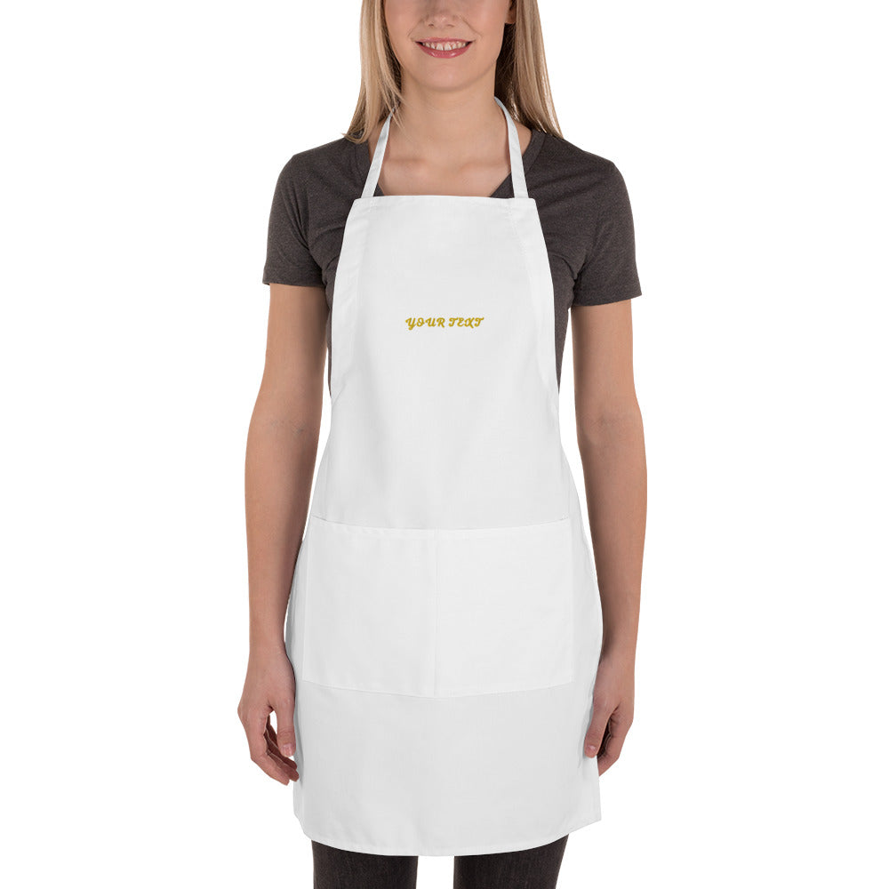 Embroidered Apron, Custom Embroidered Apron, Personalize Embroidered Apron for Men Women, Custom Embroidery Text Apron, Gift for Her
