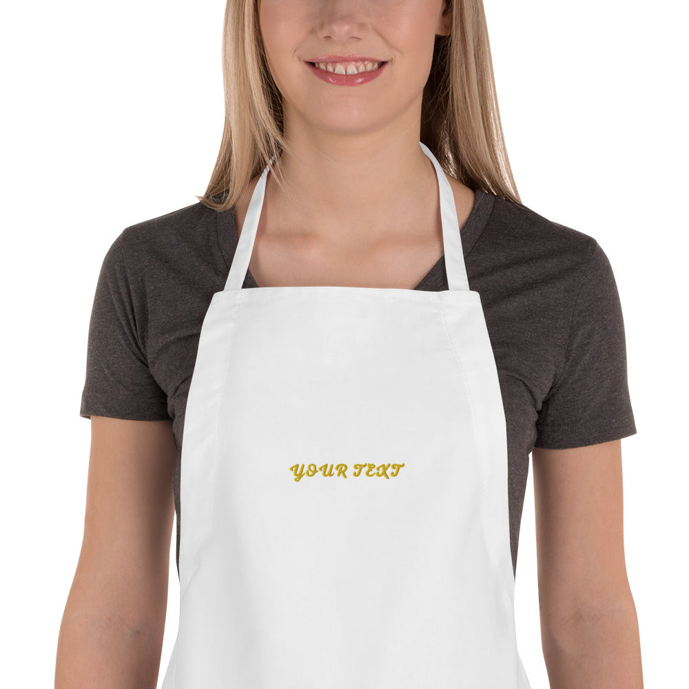 Embroidered Apron, Custom Embroidered Apron, Personalize Embroidered Apron for Men Women, Custom Embroidery Text Apron, Gift for Her