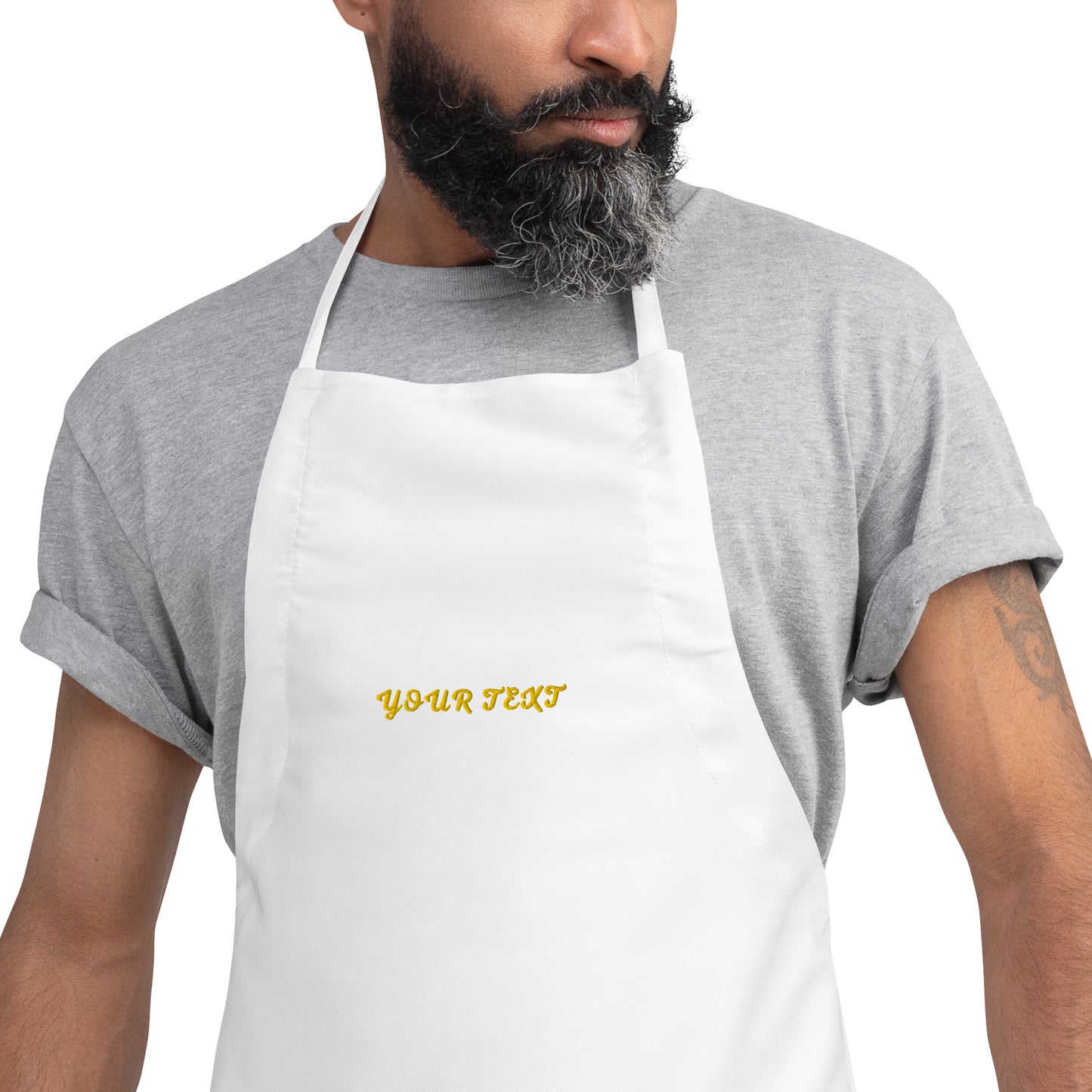 Embroidered Apron, Custom Embroidered Apron, Personalize Embroidered Apron for Men Women, Custom Embroidery Text Apron, Gift for Her