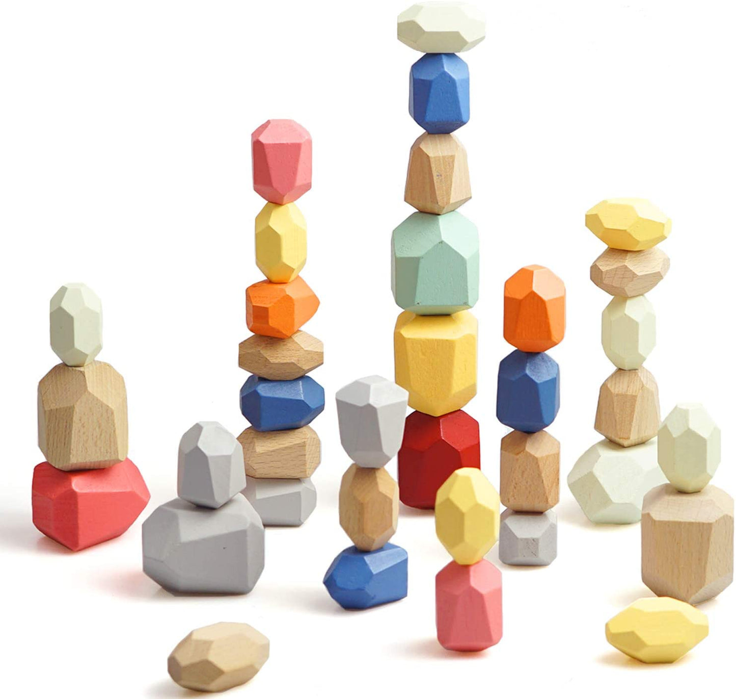 Wooden Balancing Stacking Stones Rocks