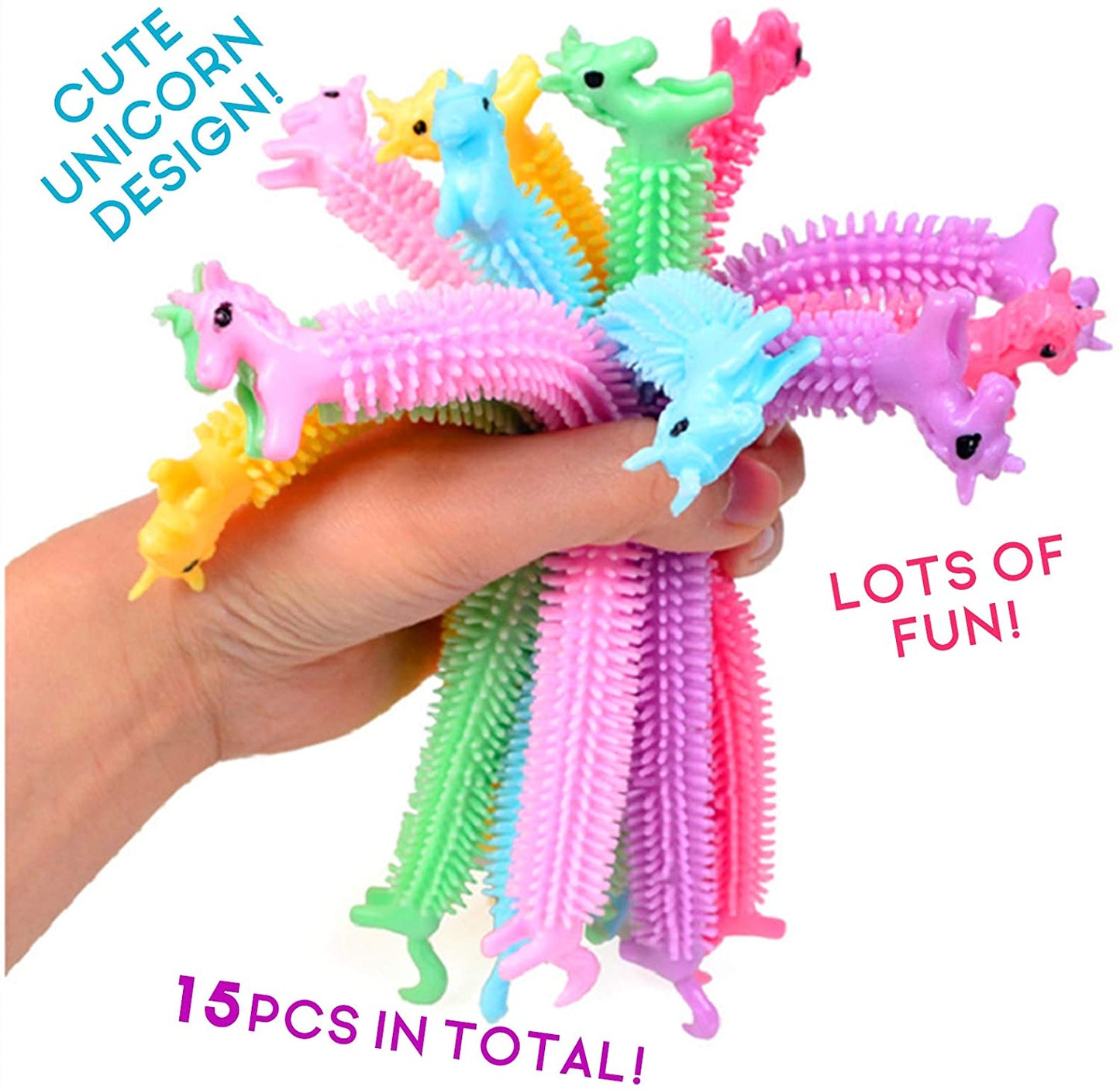 15 pack Unicorn elastic rope decompression toy for child adult