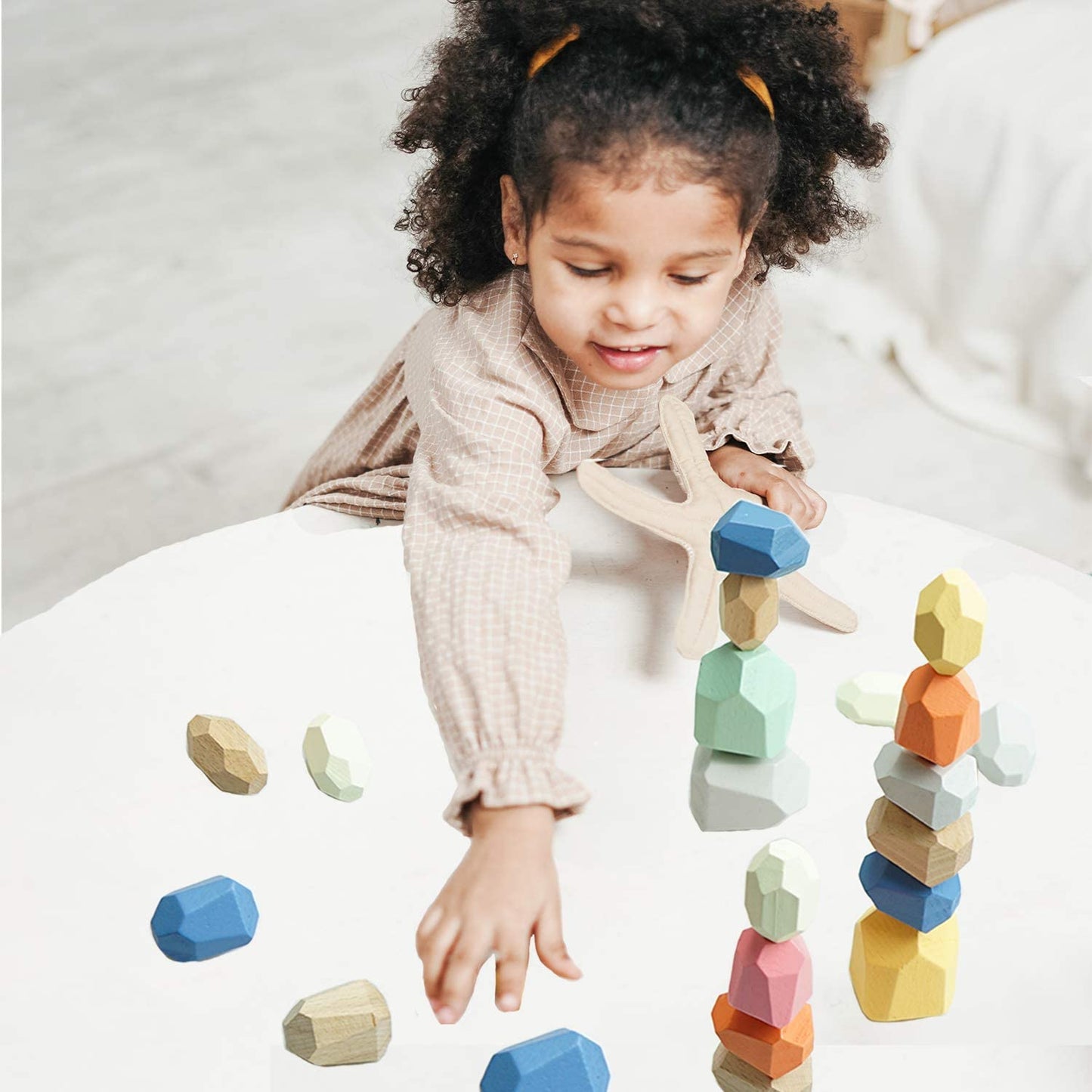 Wooden Balancing Stacking Stones Rocks