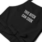 Organic cotton apron,Linen Kitchen Apron, Funny Cooking Apron with Pocket, This Bitch Can Cook