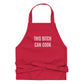 Organic cotton apron,Linen Kitchen Apron, Funny Cooking Apron with Pocket, This Bitch Can Cook