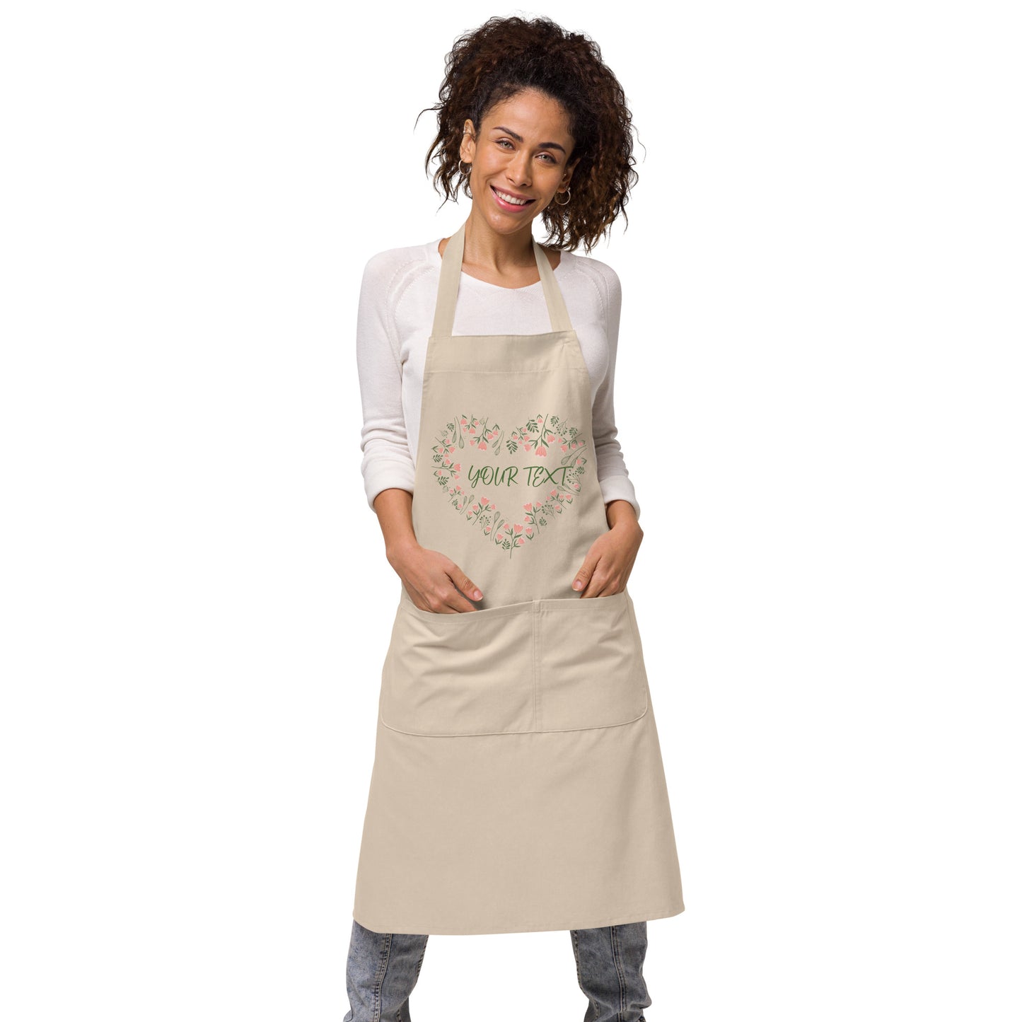 Personalized Apron With Pockets, Custom Text Logo Apron, Custom Print Apron, Custom Kitchen Apron Women and Men, Chef Gift,Artist Apron